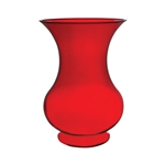 8 1/2" Pedestal Vase, Ruby,  Pack Size: 12