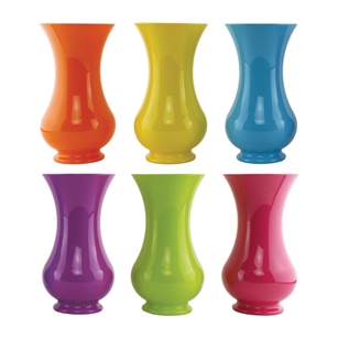 9 3/4" Pedestal Vase, Popsicle Assortment,  Pack Size: 12