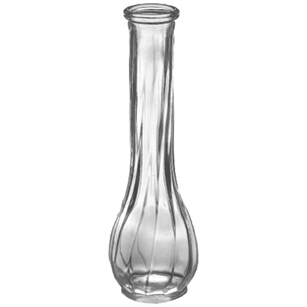 9" Swirl Bud Vase, Crystal,  Pack Size: 48