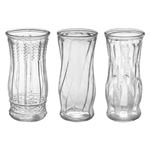 8 1/2" Rose Vase Asst., Crystal,  Pack Size: 12