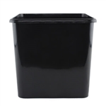 10" x10" Square Cooler Bucket, Black,  Pack Size: 12
