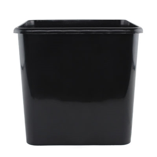 10" x10" Square Cooler Bucket, Black,  Pack Size: 12