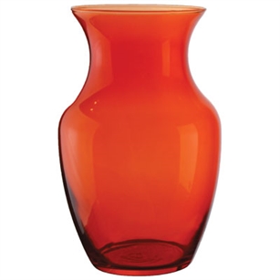 8" Rose Vase, Translucent Orange,  Pack Size: 6