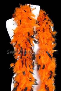 Chandelle Boas - 50 Gram - Orange w/Black Tips