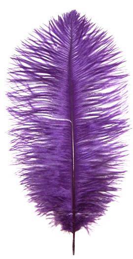 Ostrich Drabs 14-16" Dyed Purple - Per 1/2 lb