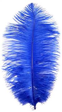 Ostrich Drabs 9-13" Dyed Royal Blue - Per 1/2 lb