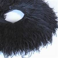 Ostrich Feather Fringe 4-5" - Black - 2 Yards