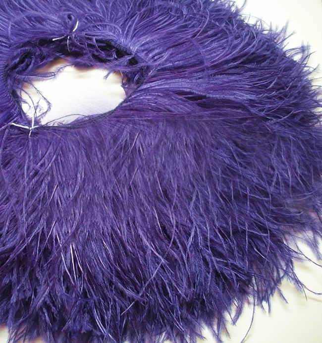 Ostrich Feather Fringe 4-5" Purple - 2 Yards