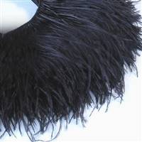 Ostrich Feather Fringe 5-6" - Black - 2 Yards