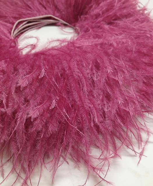 Ostrich Feather Fringe 5-6" Burgundy - 2 Yards