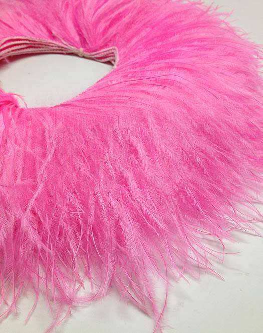 Ostrich Feather Fringe 5-6" Candy Pink - 2 Yards