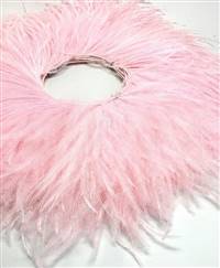 Ostrich Feather Fringe 5-6" Medium Pink - 2 Yards