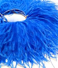 Ostrich Feather Fringe 6-7" Royal Blue - 2 Yards