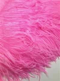 Ostrich Wing Plumes #1 - 18-24" Dyed Candy Pink - Per 1/4 lb