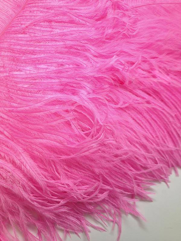 Ostrich Wing Plumes #1 - 18-24" Dyed Candy Pink - Per 1/4 lb