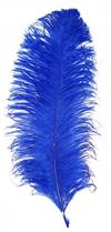 Ostrich Wing Plumes #1 - 17-22" Dyed Royal Blue - Per 1/4 lb