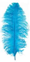 Ostrich Wing Plumes #1 - 18-24" Dyed Turquoise - Per 1/4 lb