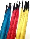 Ringneck Pheasant Tail Feathers 22-24" Dyed Red w/Black Tips - Each