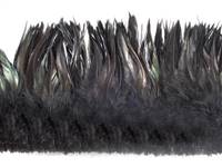 Strung Rooster Saddles 5-7" Dyed Black - Per 1/2 lb