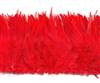 Strung Rooster Saddles 5-7" Dyed Fluorescent Red - Per 1/2 lb