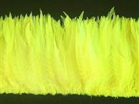 Strung Rooster Saddles 6-7" Dyed Fluorescent Yellow - Per 1/2 lb