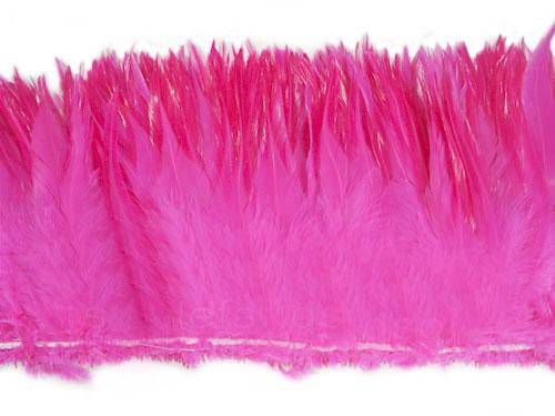 Strung Rooster Saddles 5-7" Dyed Fuchsia - Per 1/2 lb