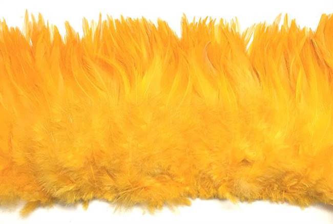 Strung Rooster Saddles 5-7" Dyed Ilima (Gold) - Per 1/2 lb