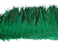 Strung Rooster Saddles 6-7" Dyed Kelly Green - Per 1/2 lb