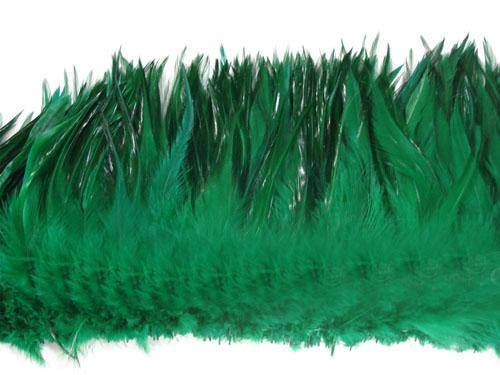 Strung Rooster Saddles 6-7" Dyed Kelly Green - Per 1/2 lb