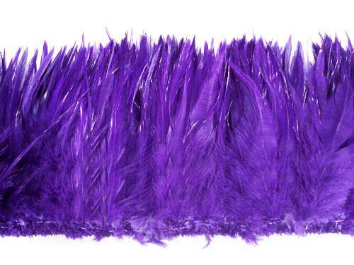 Strung Rooster Saddles 5-7" Dyed Purple - Per 1/2 lb