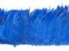 Strung Rooster Saddles 5-7" Dyed Royal Blue - Per 1/2 lb