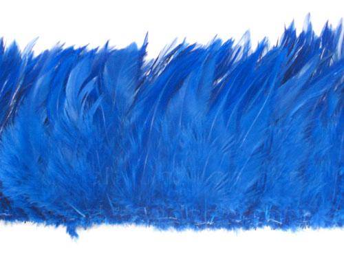 Strung Rooster Saddles 5-7" Dyed Royal Blue - Per 1/2 lb