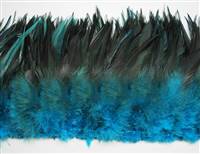 Strung Rooster Saddles 5-7" Dyed Turquoise Over Furnace - Per 1/2 lb