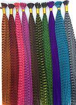Synthetic Grizzly Hair Extensions - Orange - Per 50