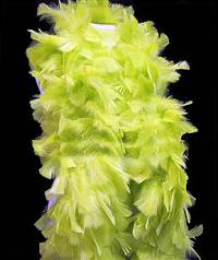 Turkey Flat Boas - 150 Gram - Fluorescent Yellow