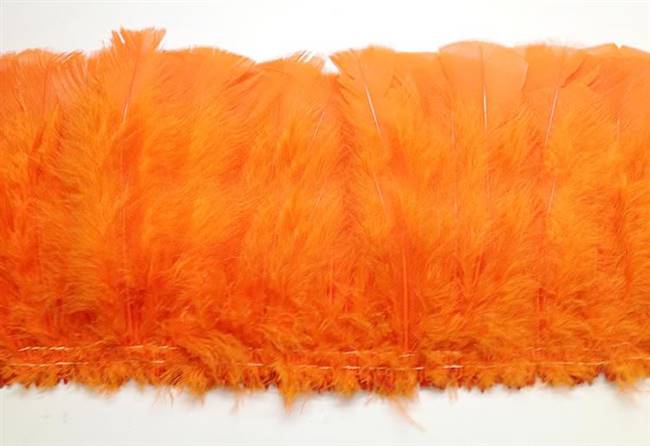 Strung Turkey Flats 6-8" Dyed Orange - Per 1/2 lb