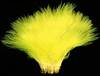 Strung Turkey Marabou 3-4" Dyed Fluorescent Yellow - Per 1/2 lb