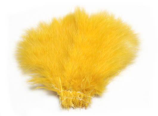 Strung Turkey Marabou 4-5" Dyed Gold - Per 1/2 lb