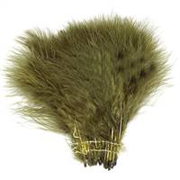 Strung Turkey Marabou 4-5" Dyed Olive - Per 1/2 lb