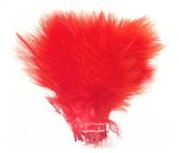 Strung Turkey Marabou 4-5" Dyed Red - Per 1/2 lb
