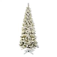 4.5' x 26" Flocked Pacific 150LED WmWht