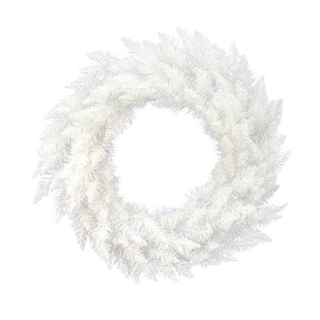 24" Sparkle White Spruce Wreath 110Tips