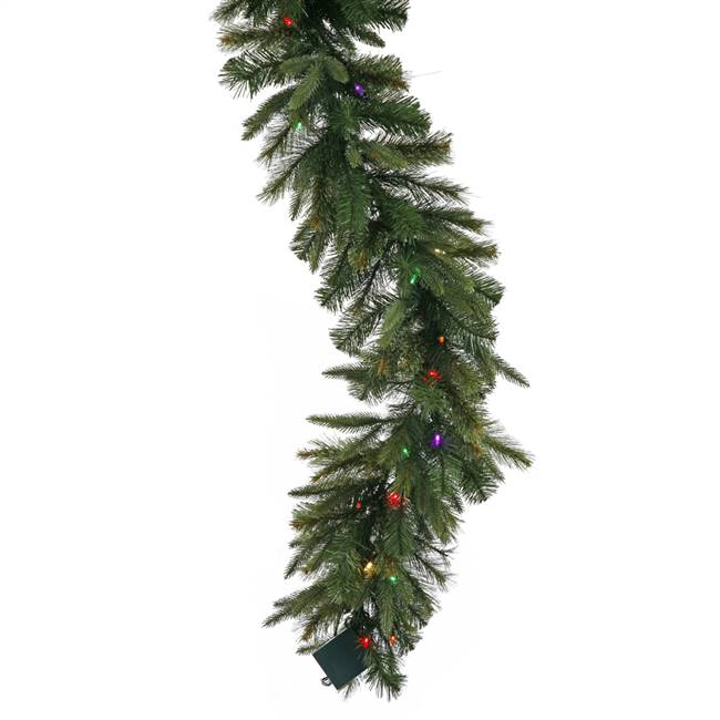 9' x 14" Cashmere Garland LED100Multi