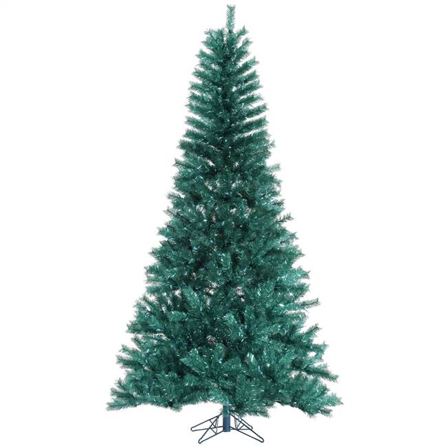 4.5' x 27" Aqua Tinsel Tree 273T