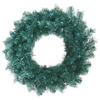 24" Aqua Tinsel Wreath 120T