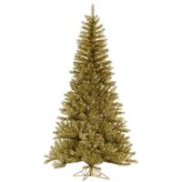 9' x 57" Gold/Silver Tinsel Tree 1645T