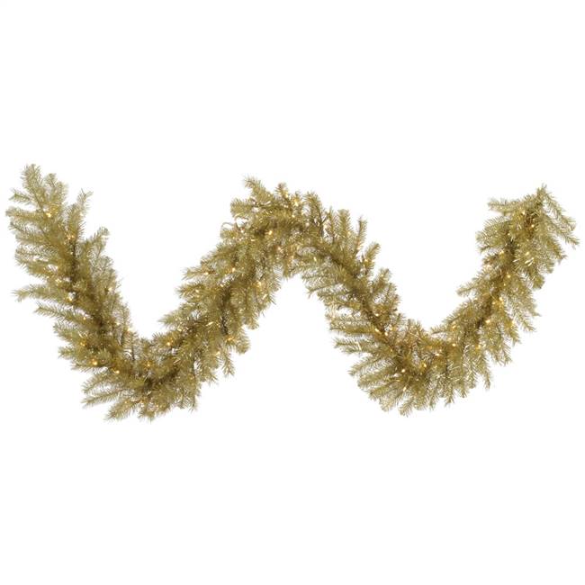 9' x 14" Gold/Silvr Tinsel Garl 100Clear