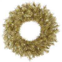 24" Gold/Silver Tinsel Wreath 120T