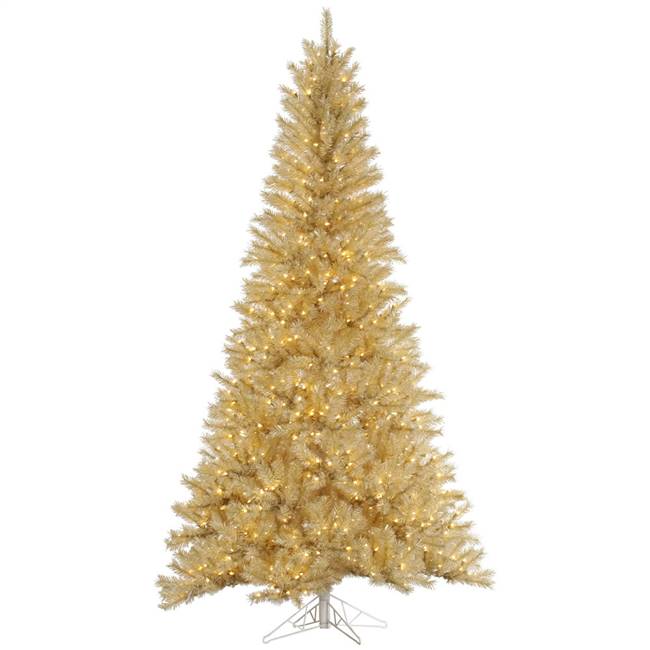 4.5' x 27" White/Gold Tinsel 200Clear