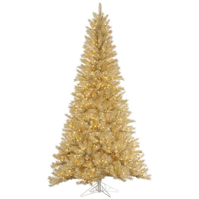 5.5' x 36" White/Gold Tinsel 350WW Led